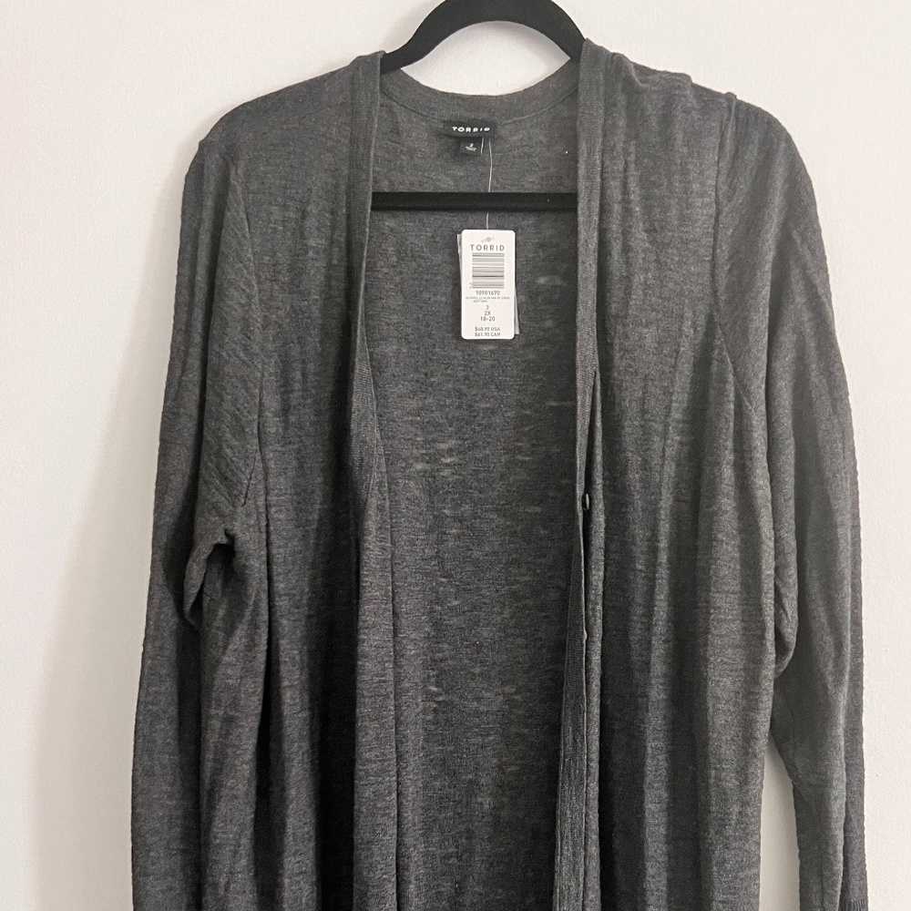 Torrid Slub Boyfriend Cardigan Button-Front Sweater NWT